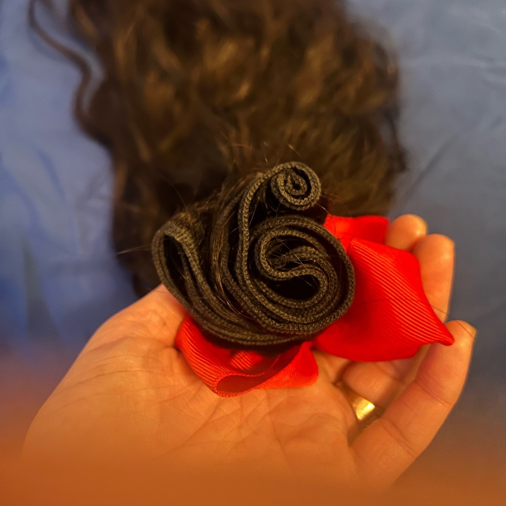 22” inches of real human REMY hair machine tied